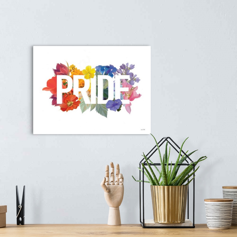 A bohemian room featuring Rainbow Pride