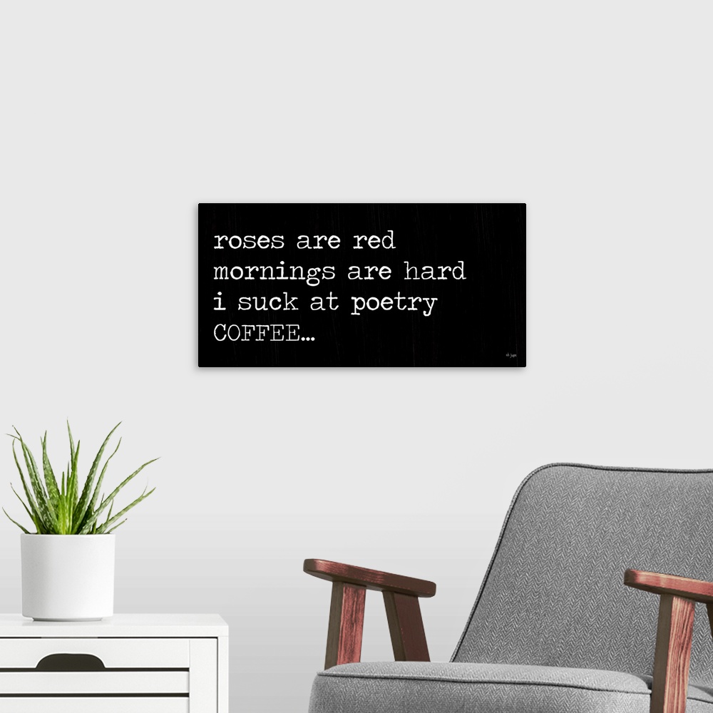 A modern room featuring Roses Are Red