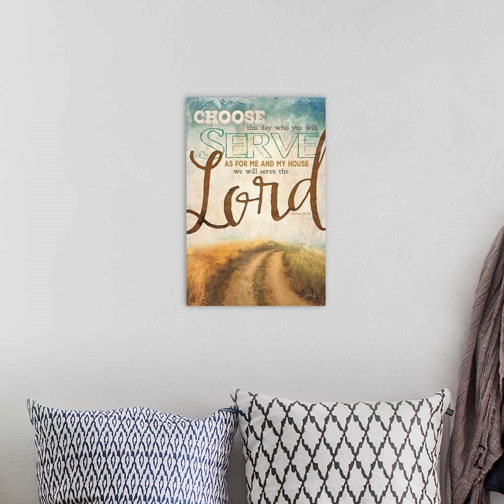A bohemian room featuring Serve the Lord