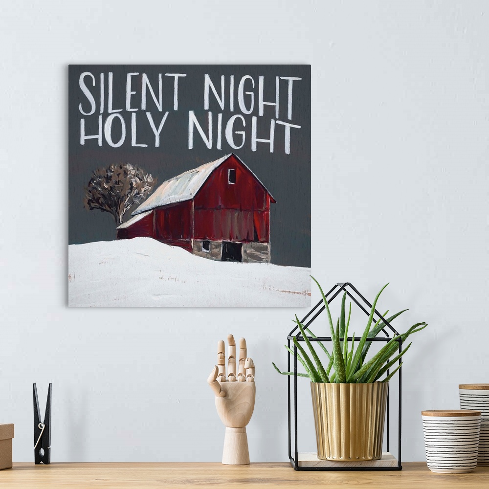 A bohemian room featuring Silent Night Holy Night