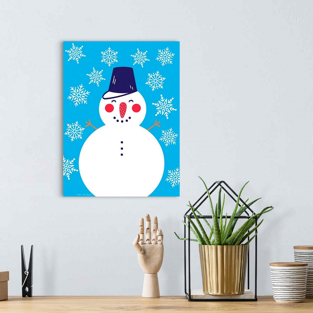 A bohemian room featuring Snowflake Snowman