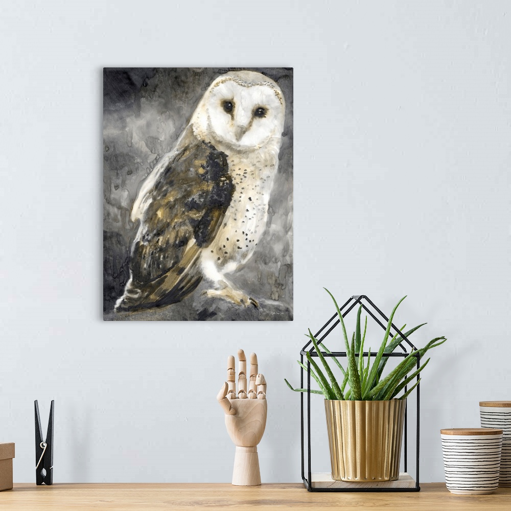 A bohemian room featuring Snowy Owl 2
