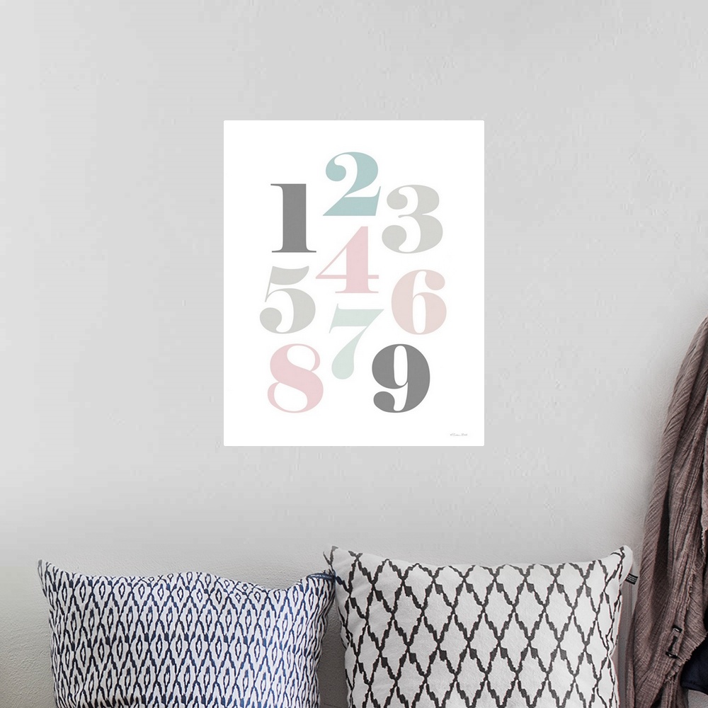 A bohemian room featuring Softly Colored Numbers