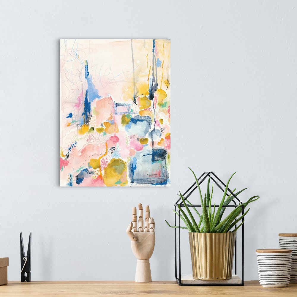 A bohemian room featuring Spring Abstract