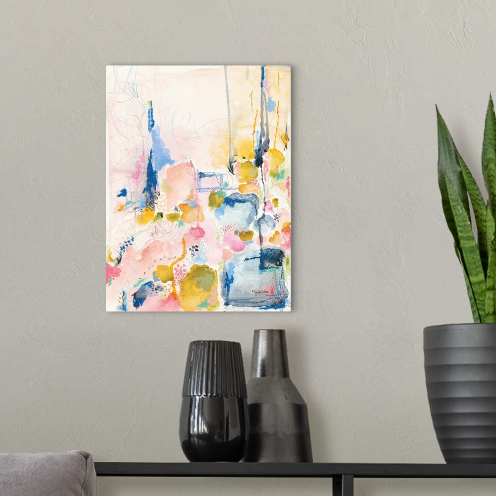 A modern room featuring Spring Abstract