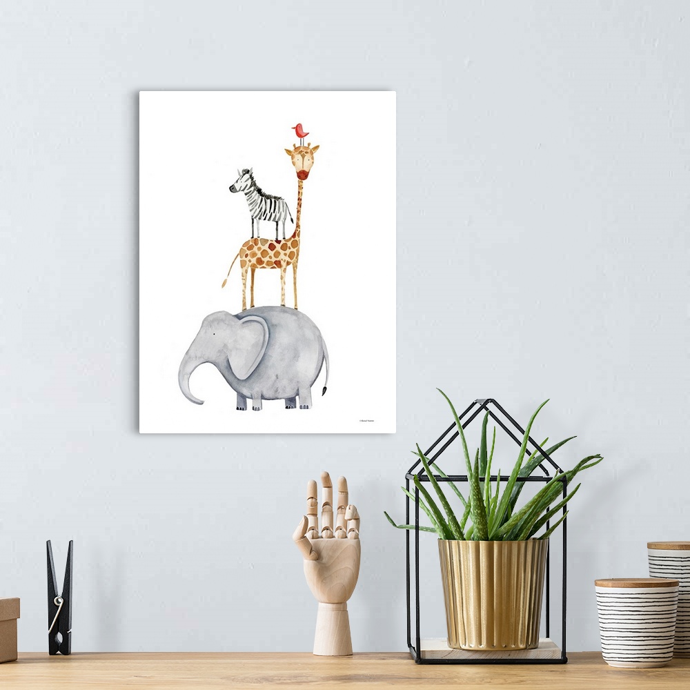 A bohemian room featuring Stacked Safari Animals