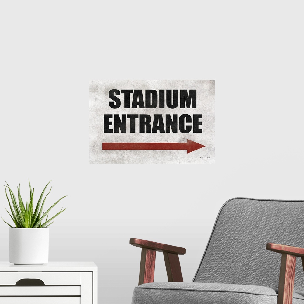 A modern room featuring Stadium Entrance