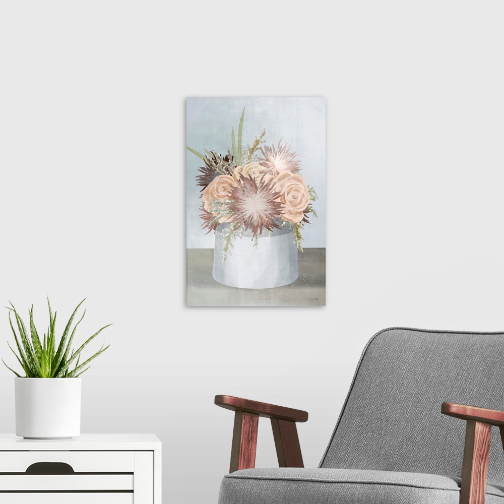 A modern room featuring Stoneware Posies II
