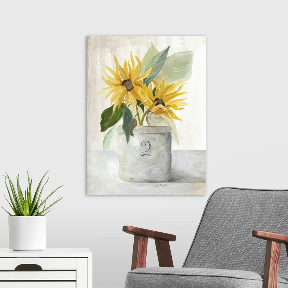 A modern room featuring Sunflower Harvest