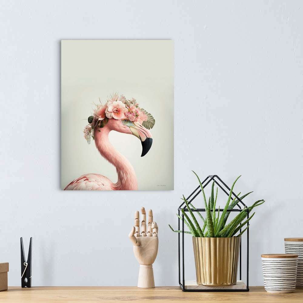 A bohemian room featuring The Exotic Flamingo