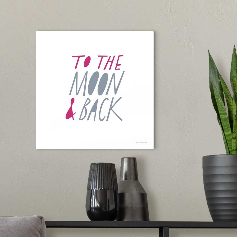 A modern room featuring To The Moon & Back