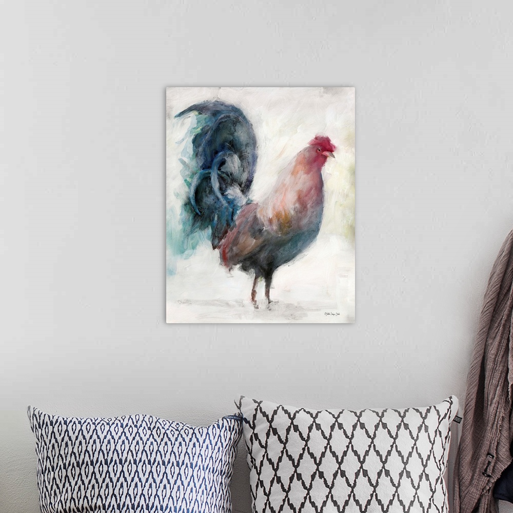 A bohemian room featuring Transitional Rooster I