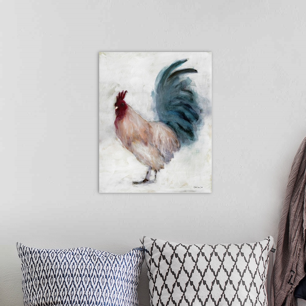 A bohemian room featuring Transitional Rooster II