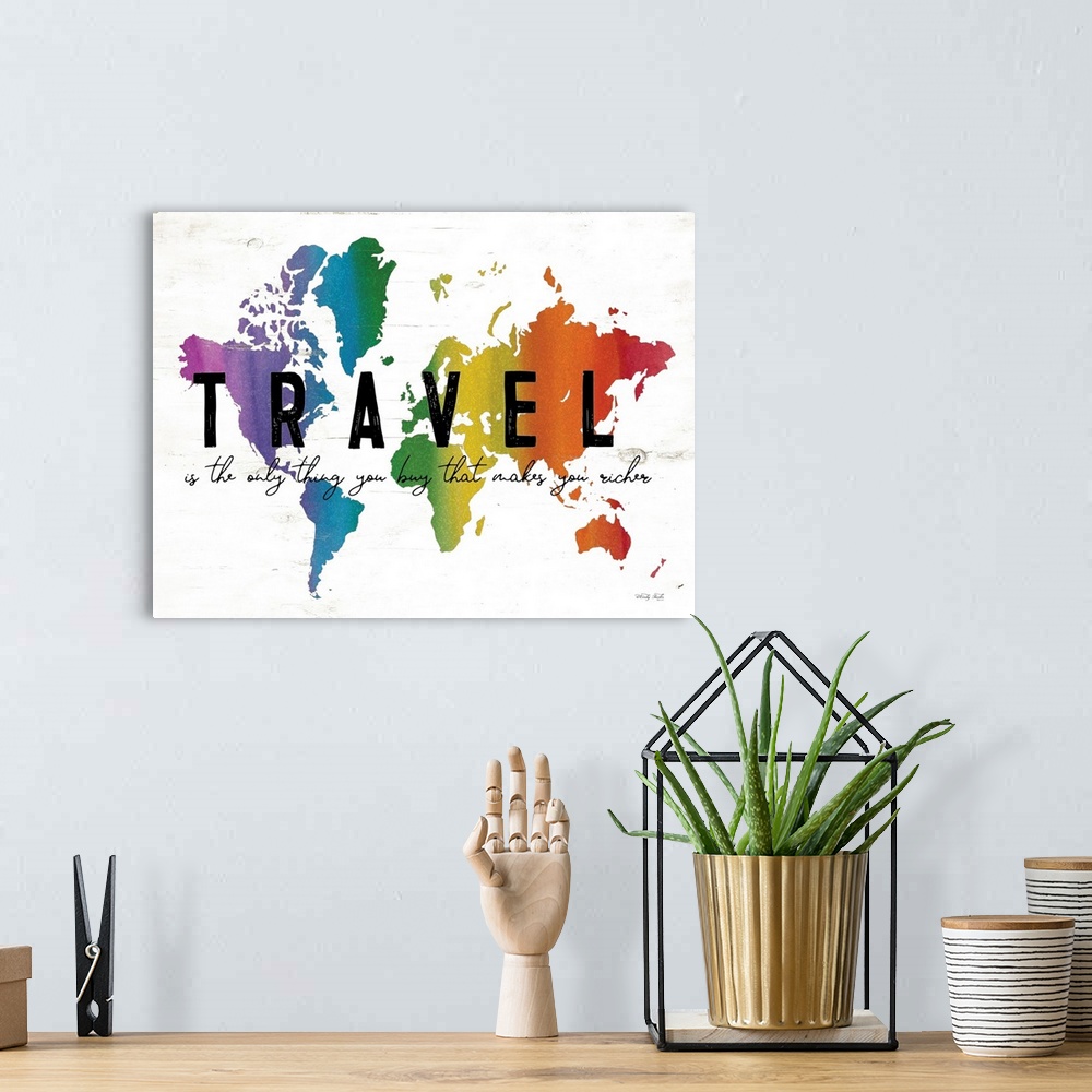 A bohemian room featuring Travel is the Only thing You Buy