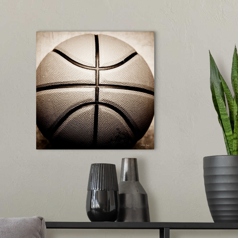 A modern room featuring Vintage Basketball
