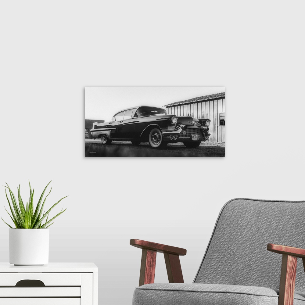 A modern room featuring Vintage Vehicle