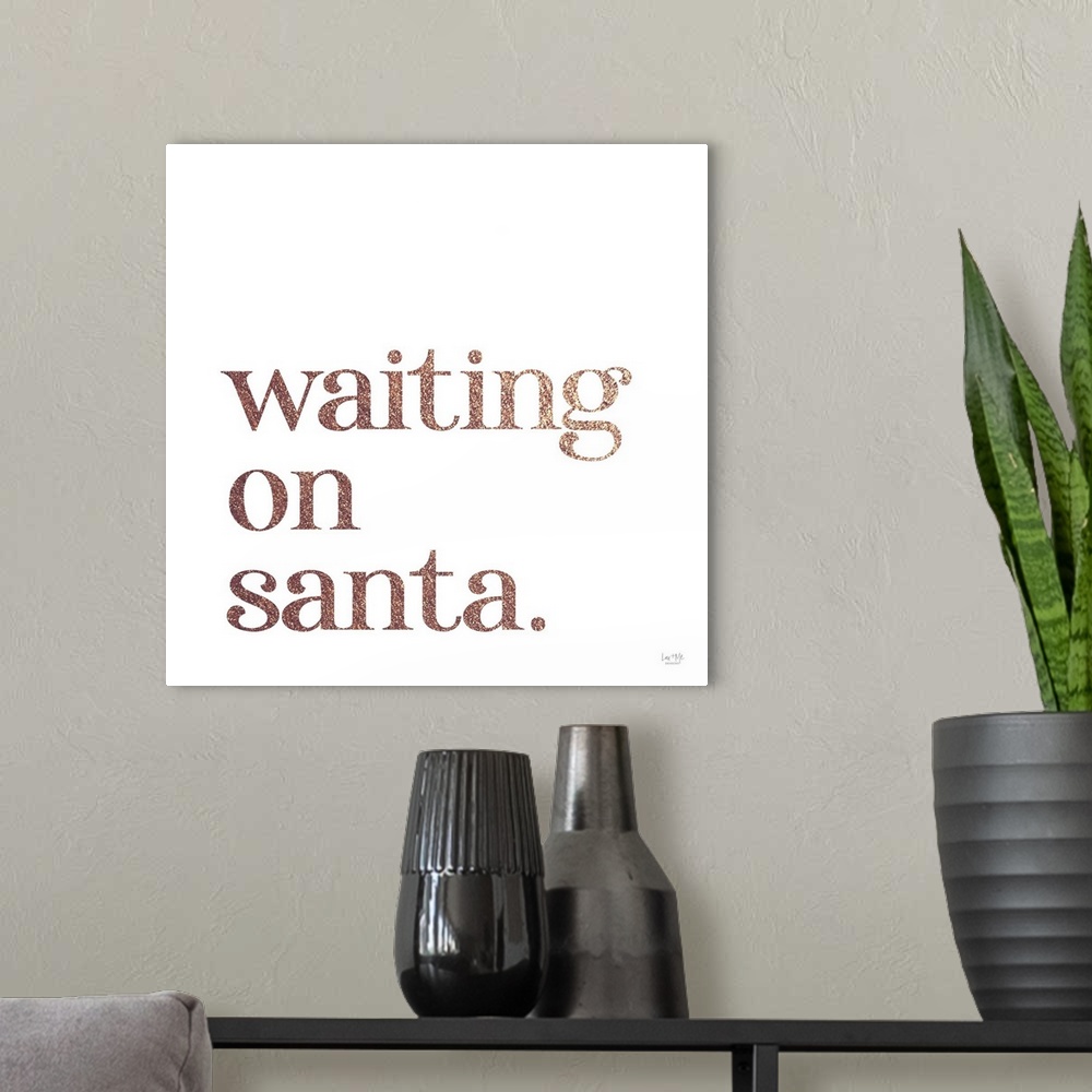 A modern room featuring Waiting On Santa