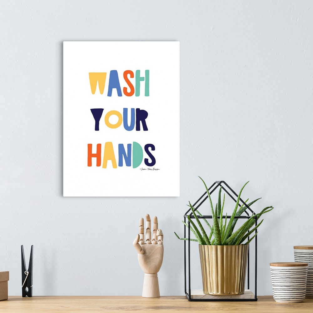 A bohemian room featuring Wash Your Hands
