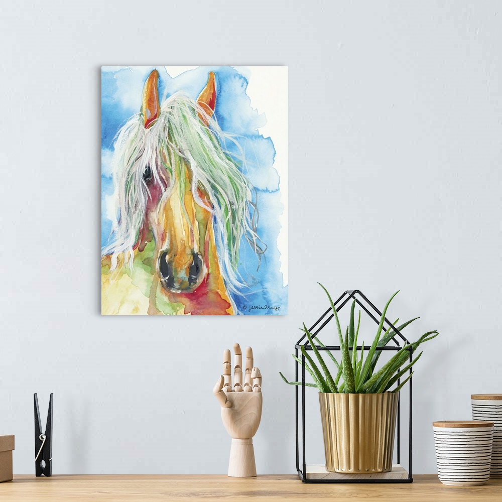 A bohemian room featuring Water Horse