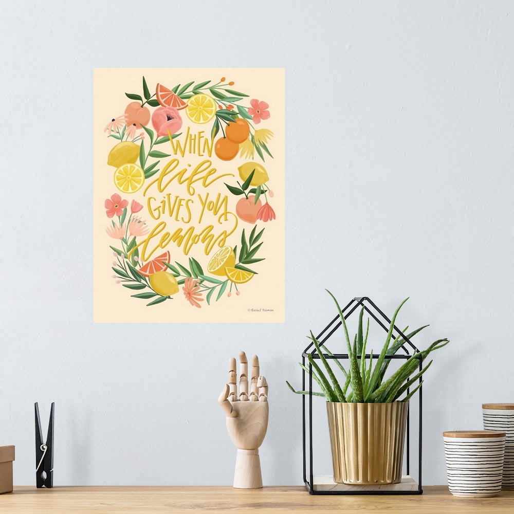 A bohemian room featuring When Life Gives You Lemons