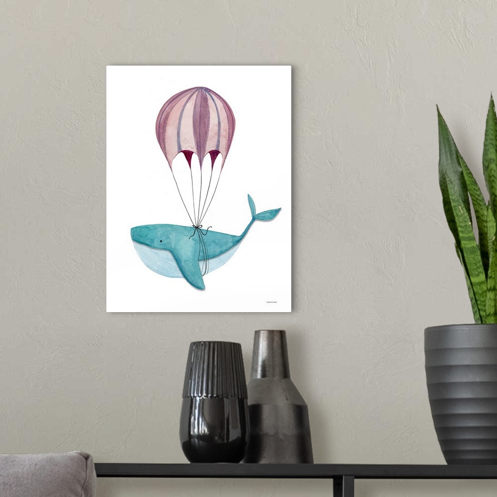 A modern room featuring Whimsical Wale And A Balloon