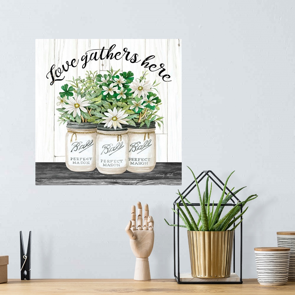 A bohemian room featuring White Jars - Love Gathers Here