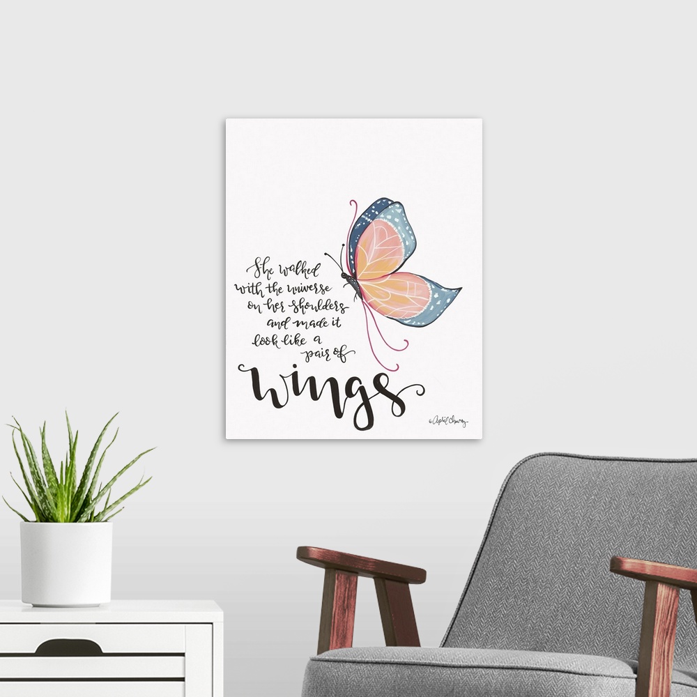 A modern room featuring Wings