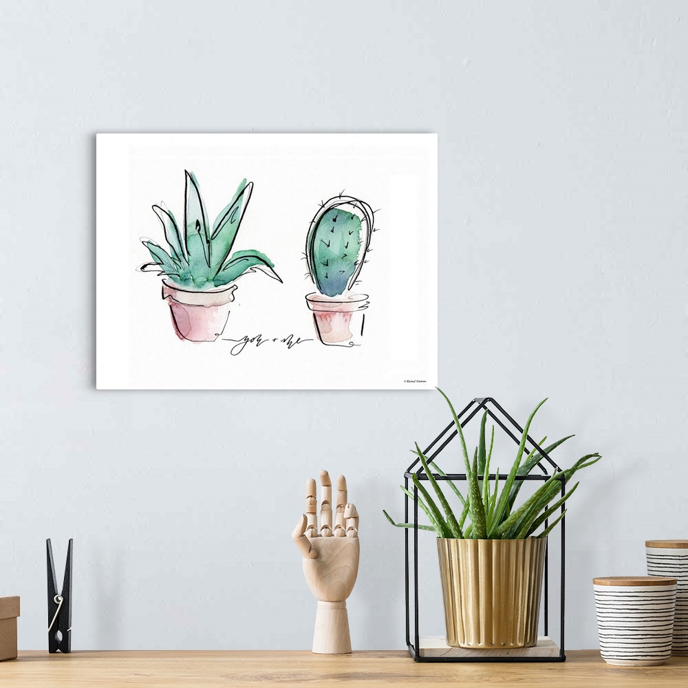 A bohemian room featuring You And Me Cactus