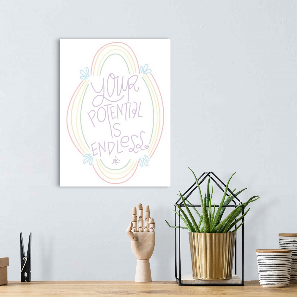 A bohemian room featuring Your Potential is Endless