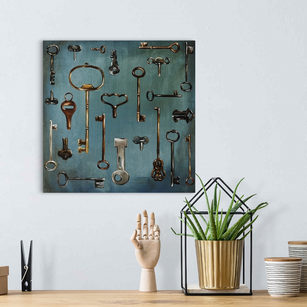 A bohemian room featuring Antique Keys