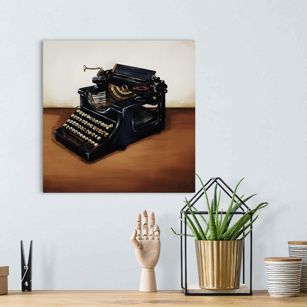 A bohemian room featuring Antique Typewriter