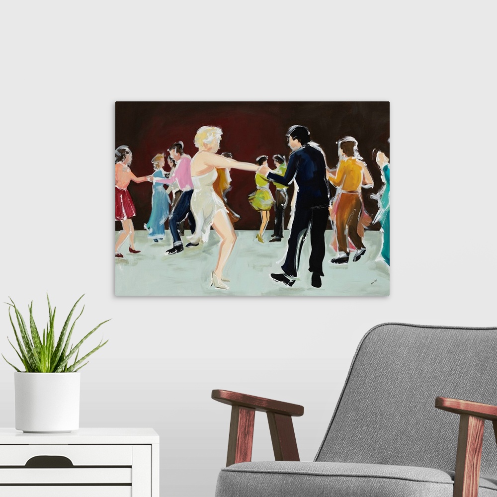 A modern room featuring At The Dance