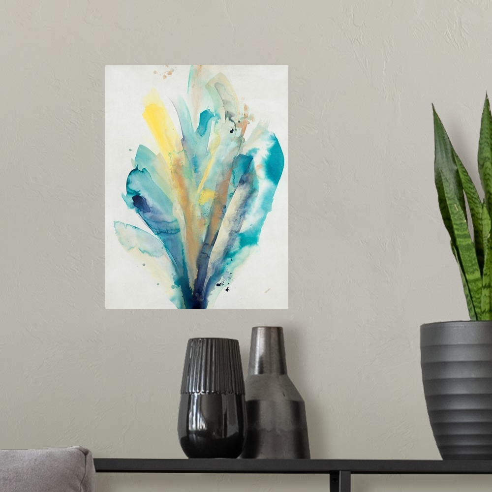 A modern room featuring Blue Agave Bloom I