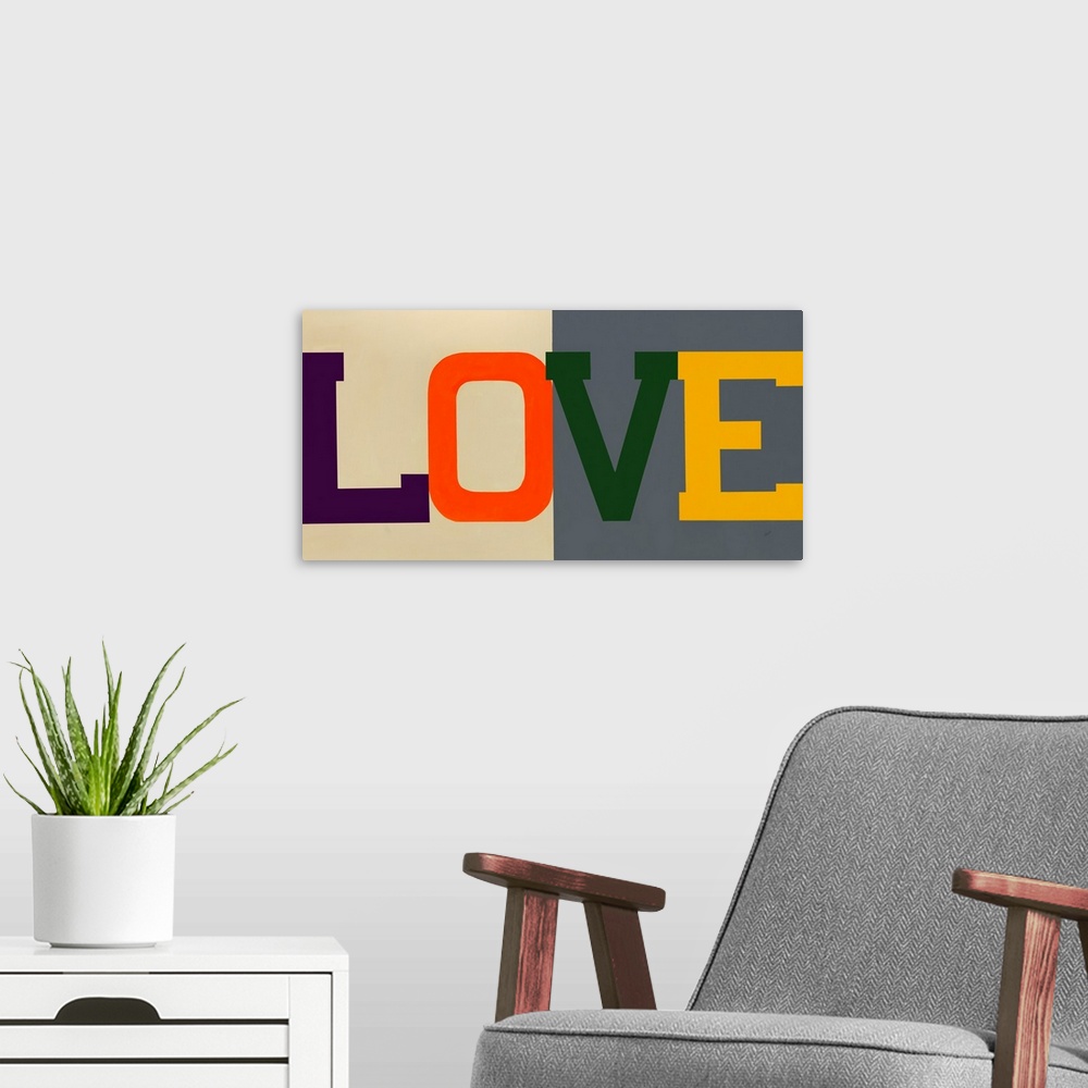 A modern room featuring Bold Love