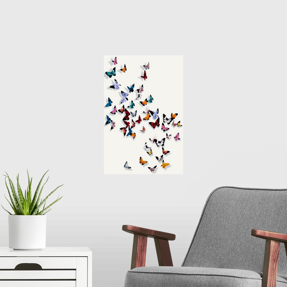 A modern room featuring Butterfly Wonderland II