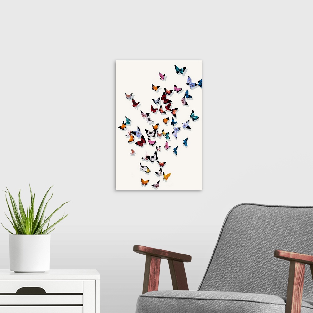 A modern room featuring Butterfly Wonderland III