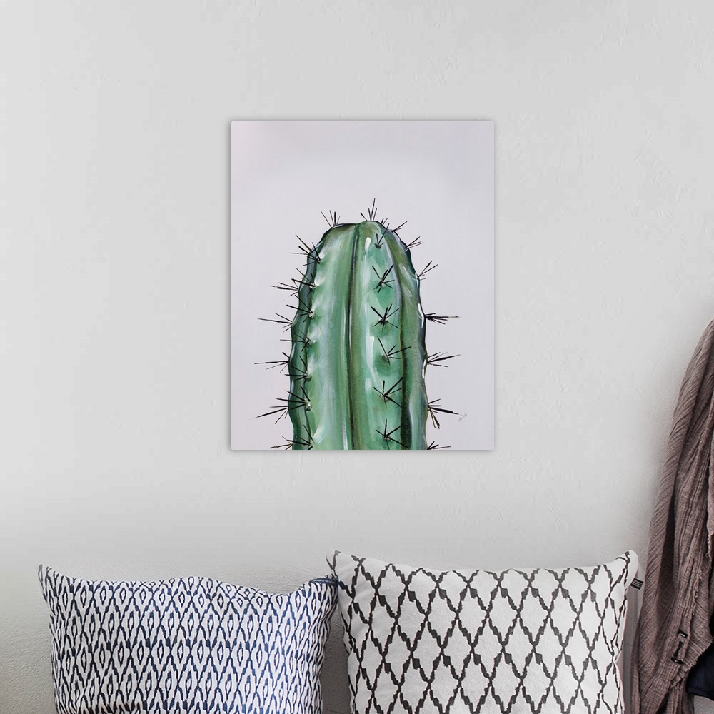 A bohemian room featuring Colorful Cactus I