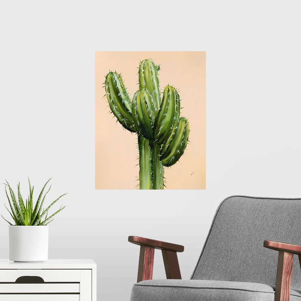 A modern room featuring Colorful Cactus II