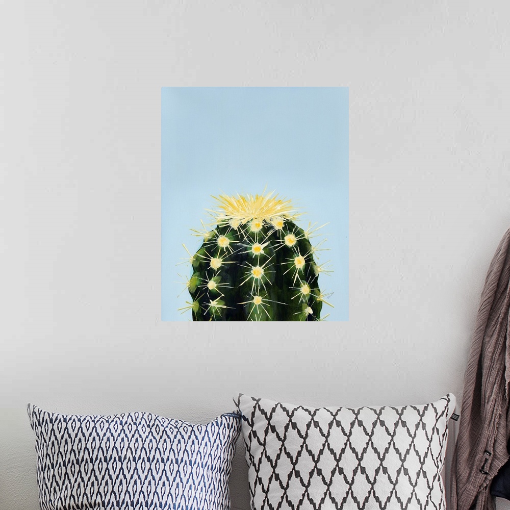 A bohemian room featuring Colorful Cactus IV