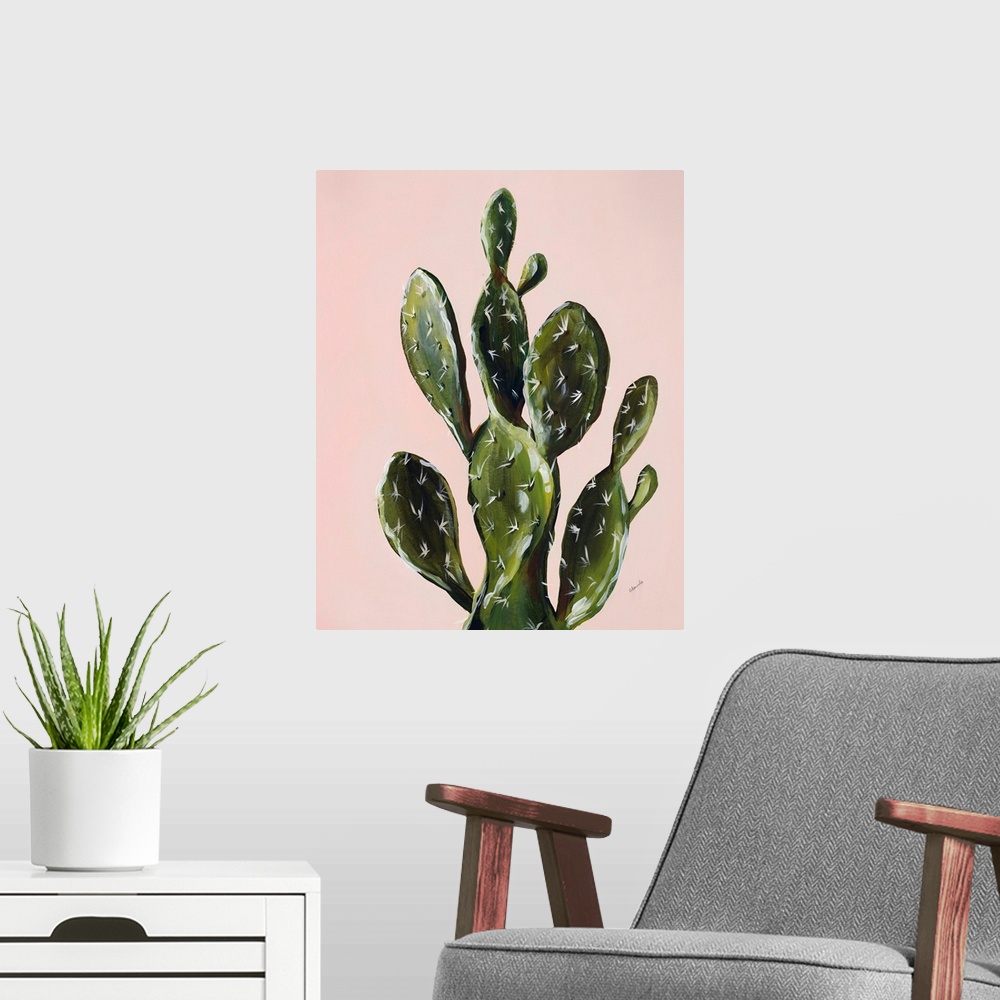 A modern room featuring Colorful Cactus V