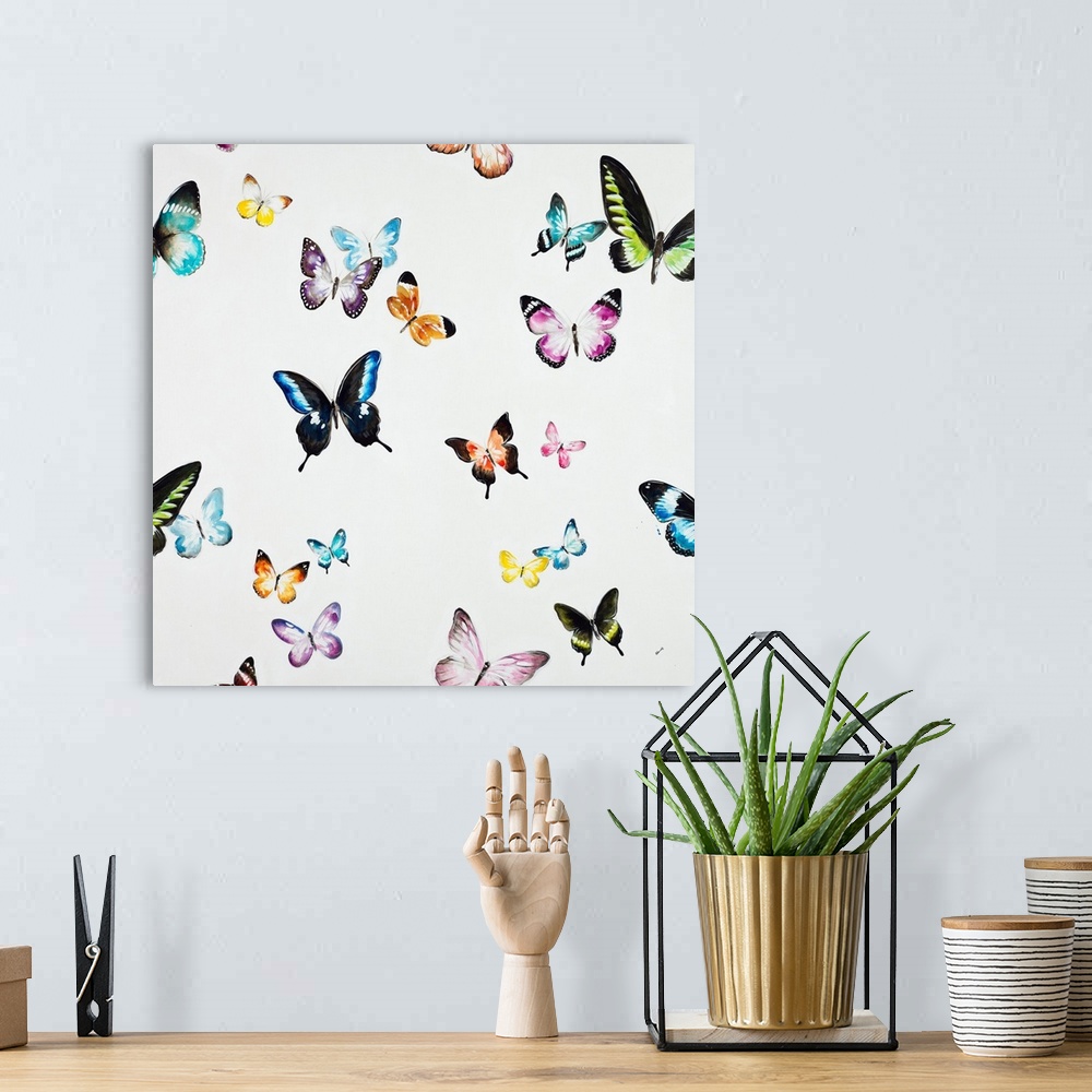 A bohemian room featuring Colorful Migration II