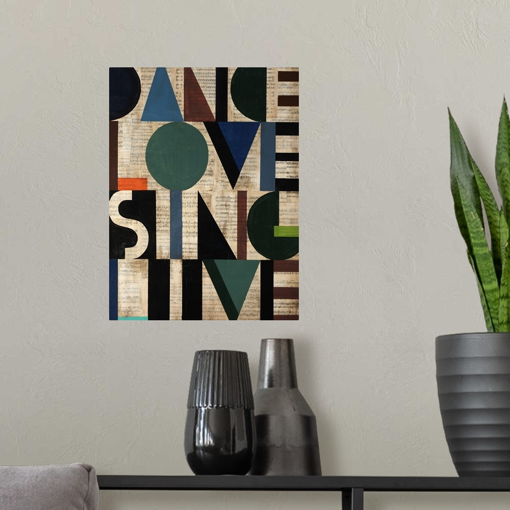A modern room featuring Dance Love Sing Live
