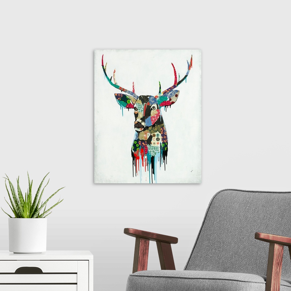 A modern room featuring Deer Sir