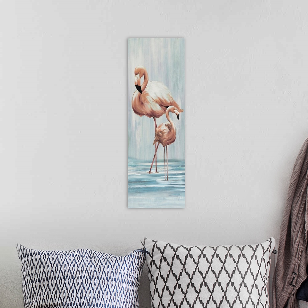 A bohemian room featuring Flamingo Family I
