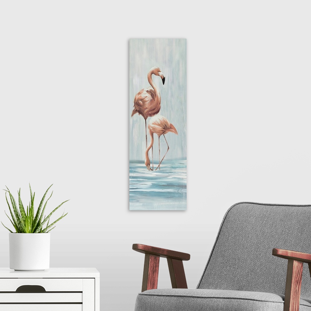 A modern room featuring Flamingo Family II