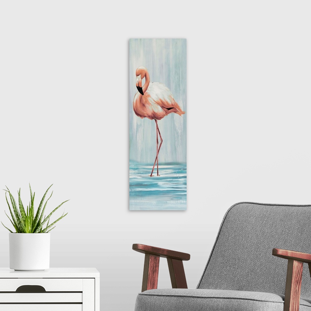 A modern room featuring Flamingo VI