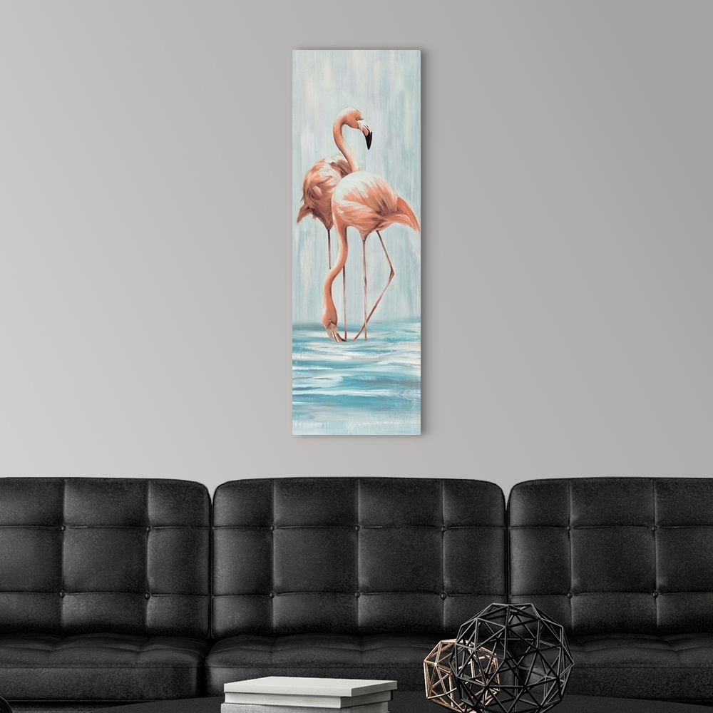 A modern room featuring Flamingo VII