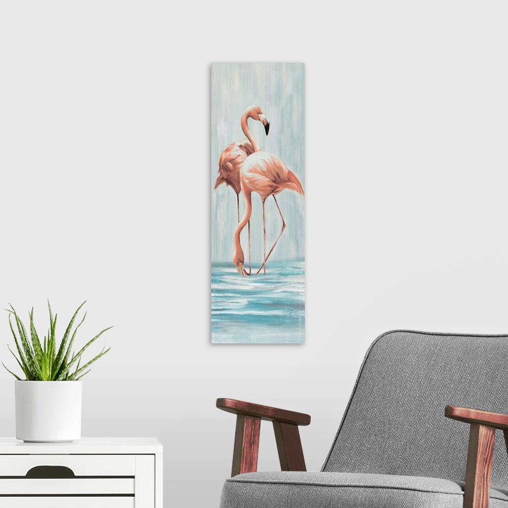 A modern room featuring Flamingo VII