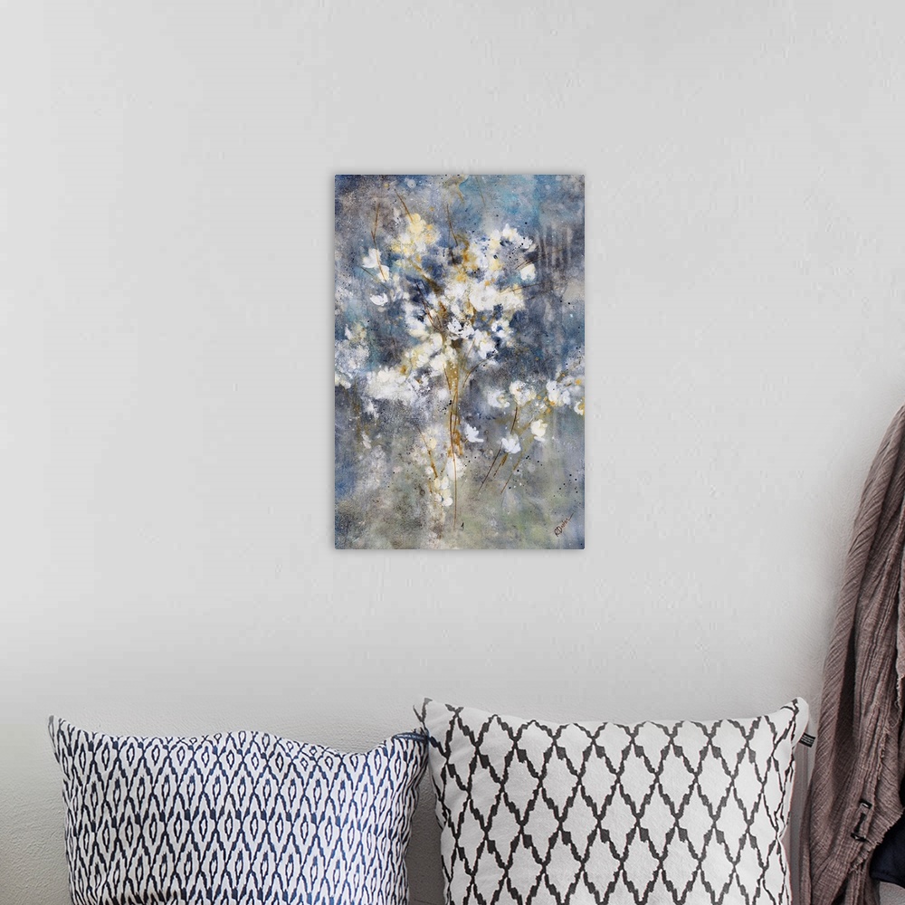 A bohemian room featuring Floral Nocturne II