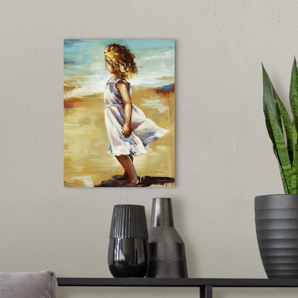 A modern room featuring Girl at the Beach
